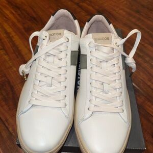 Blackstone White Leather Men's Shoes
